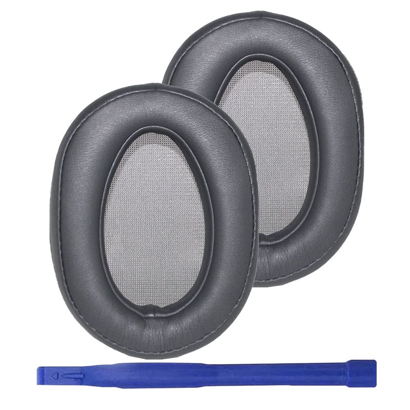 Adhiper WH-H900N Replacement Ear Pads Protein PU Leather Ear Cushion Compatible with Sony WH-H900N and MDR-100ABN Headphones (Dark Grey) - Image 1